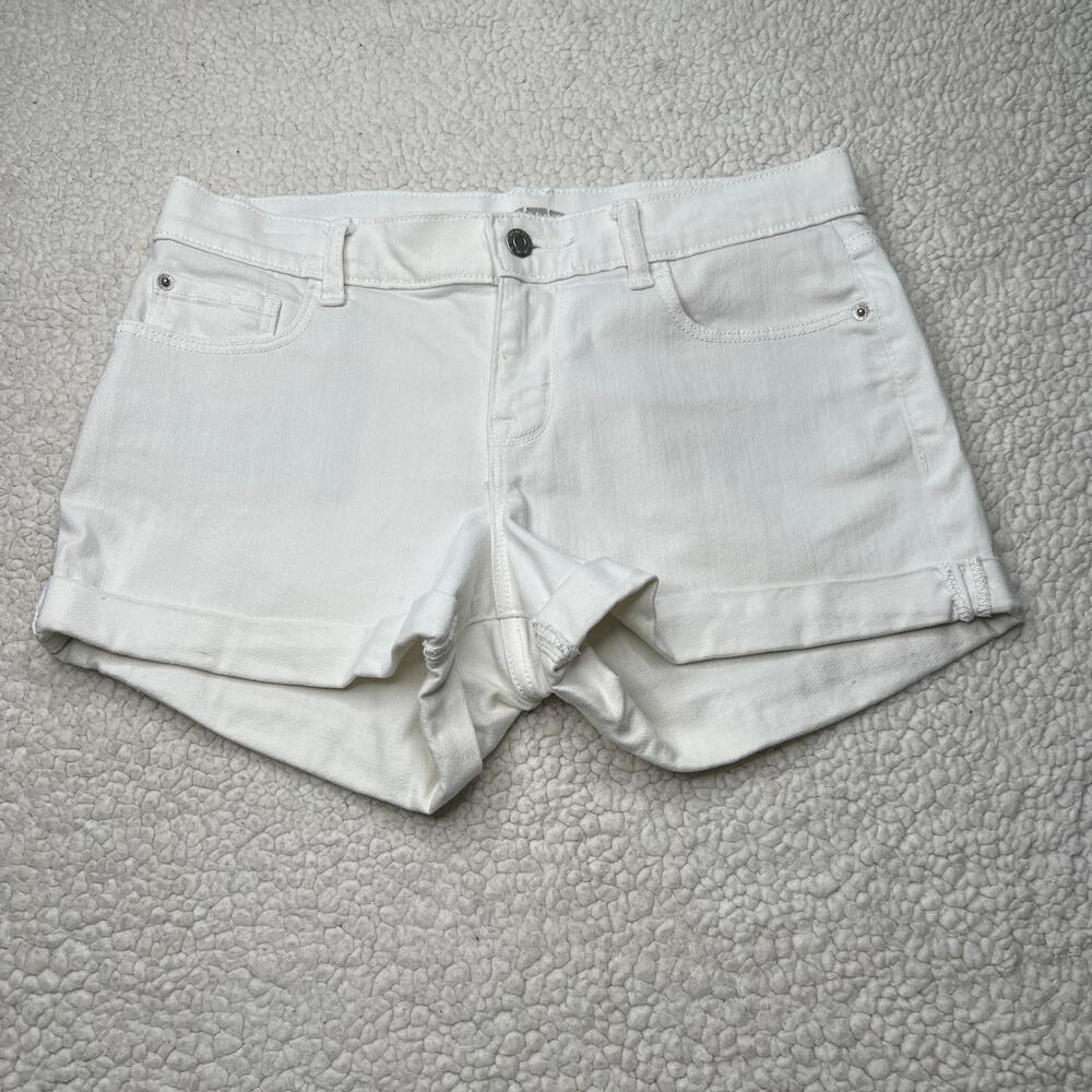 Old Navy Boyfriend Cuffed White Denim Short 6
